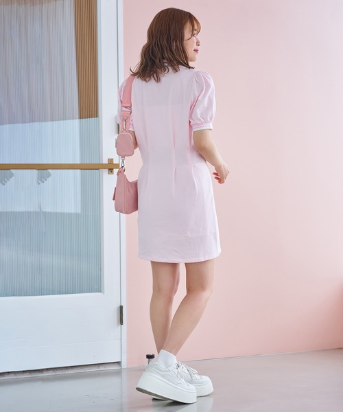 one after another NICE CLAUP（ワンアフターアナザーナイスクラップ）の「【LIMMSE】ポロワンピース（ワンピース・レディース・グレー/ブラック/ホワイト/ピンク・FREE）」の17枚目の写真