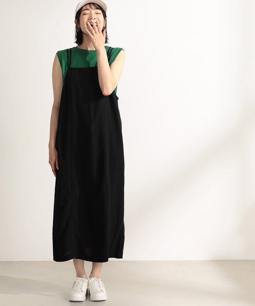 FOUND GOOD（ファウンドグッド）の「ドライタッチノースリーブ（Tシャツ/カットソー・レディース・ベージュ/グリーン系5/ホワイト系5/ブラック・L/M/S）」の4枚目の写真