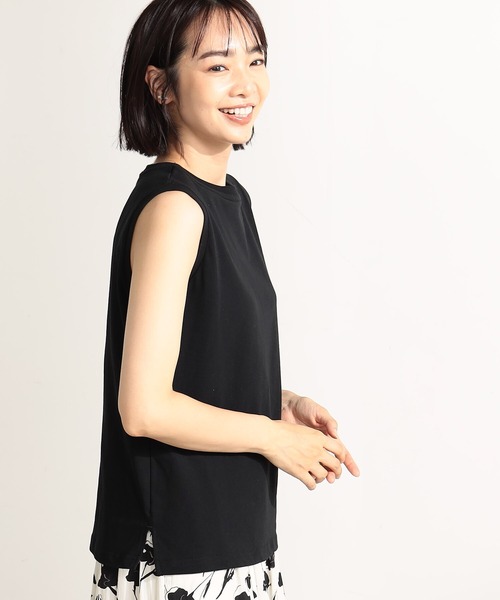 FOUND GOOD（ファウンドグッド）の「ドライタッチノースリーブ（Tシャツ/カットソー・レディース・ベージュ/グリーン系5/ホワイト系5/ブラック・L/M/S）」の10枚目の写真