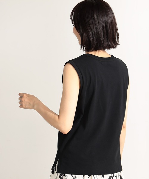 FOUND GOOD（ファウンドグッド）の「ドライタッチノースリーブ（Tシャツ/カットソー・レディース・ベージュ/グリーン系5/ホワイト系5/ブラック・L/M/S）」の11枚目の写真