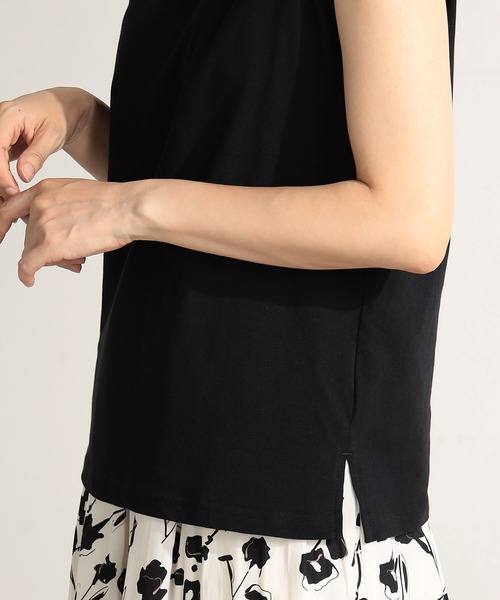 FOUND GOOD（ファウンドグッド）の「ドライタッチノースリーブ（Tシャツ/カットソー・レディース・ベージュ/グリーン系5/ホワイト系5/ブラック・L/M/S）」の12枚目の写真