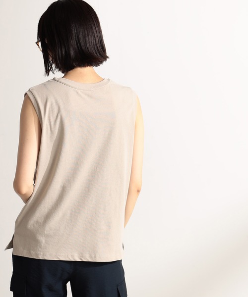 FOUND GOOD（ファウンドグッド）の「ドライタッチノースリーブ（Tシャツ/カットソー・レディース・ベージュ/グリーン系5/ホワイト系5/ブラック・L/M/S）」の14枚目の写真