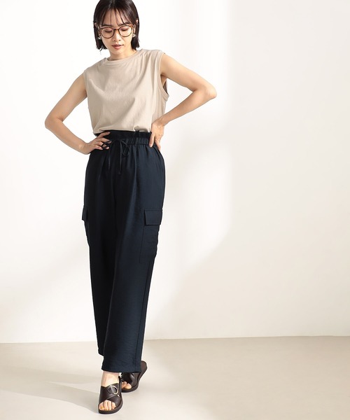 FOUND GOOD（ファウンドグッド）の「ドライタッチノースリーブ（Tシャツ/カットソー・レディース・ベージュ/グリーン系5/ホワイト系5/ブラック・L/M/S）」の16枚目の写真