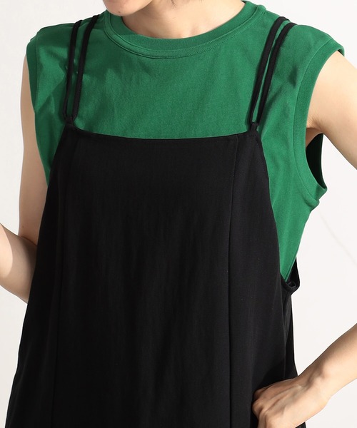 FOUND GOOD（ファウンドグッド）の「ドライタッチノースリーブ（Tシャツ/カットソー・レディース・ベージュ/グリーン系5/ホワイト系5/ブラック・L/M/S）」の17枚目の写真