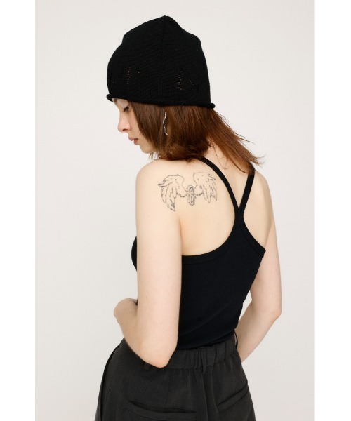 SLY（スライ）の「BACK AMERICAN SLEEVE CAMI バック アメリカンスリーブ キャミ（キャミソール・レディース・ブラック/グレー/ネイビー・FREE）」の6枚目の写真