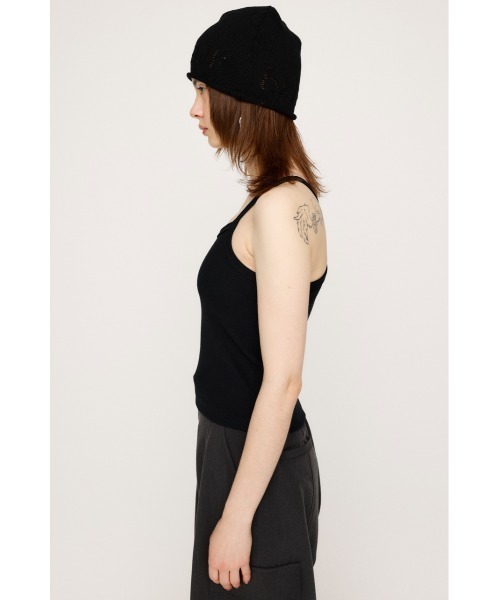 SLY（スライ）の「BACK AMERICAN SLEEVE CAMI バック アメリカンスリーブ キャミ（キャミソール・レディース・ブラック/グレー/ネイビー・FREE）」の8枚目の写真