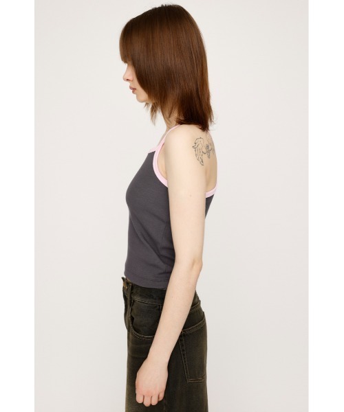 SLY（スライ）の「BACK AMERICAN SLEEVE CAMI バック アメリカンスリーブ キャミ（キャミソール・レディース・ブラック/グレー/ネイビー・FREE）」の14枚目の写真