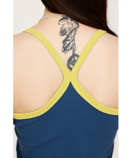 SLY（スライ）の「BACK AMERICAN SLEEVE CAMI バック アメリカンスリーブ キャミ（キャミソール・レディース・ブラック/グレー/ネイビー・FREE）」の21枚目の写真