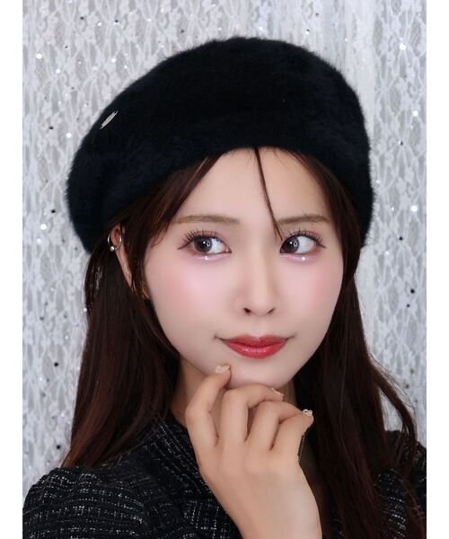 EATME（イートミー）の「シャギーベレー帽（ハンチング/ベレー帽・レディース・ブラック・FREE）」の3枚目の写真