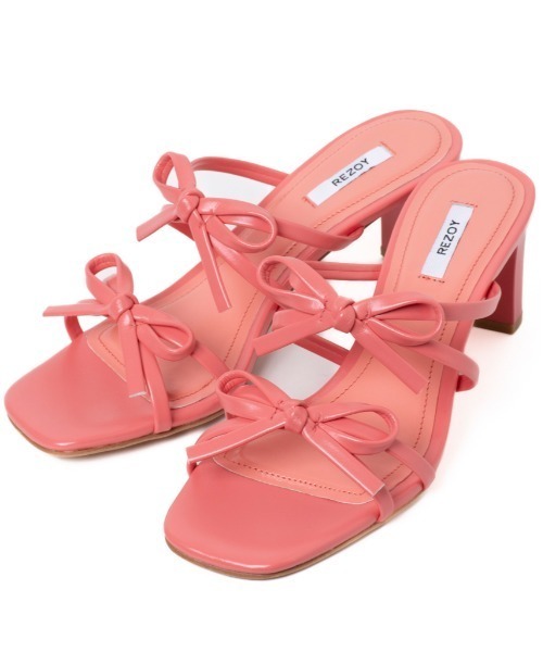 R&E(アールアンドイー)の「【REZOY】Wリボンストラップミュールサンダル(サンダル・レディース・シルバー/アイボリー/ブラック/ピンク・S/M/L/LL)」の16枚目の写真