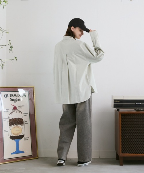 flaner（フラネ）の「Loose regular collar shirt / ルーズ