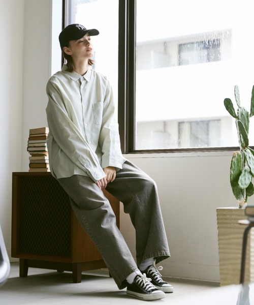 flaner（フラネ）の「Loose regular collar shirt / ルーズレギュラーカラーシャツ（シャツ/ブラウス・レディース・ライトグレー/モカ/チェック・SMALL/MEDIUM/LARGE）」の10枚目の写真