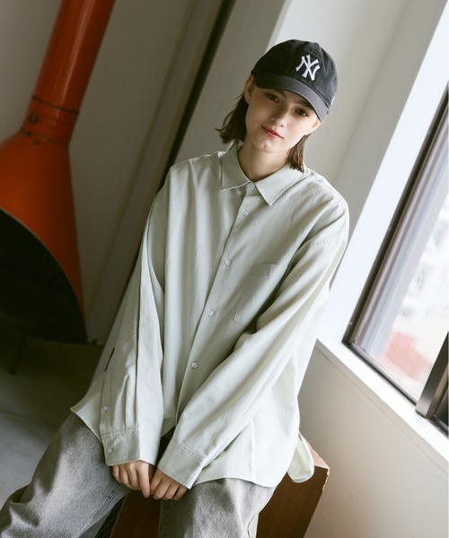 flaner（フラネ）の「Loose regular collar shirt / ルーズレギュラーカラーシャツ（シャツ/ブラウス・レディース・ライトグレー/モカ/チェック・SMALL/MEDIUM/LARGE）」の9枚目の写真