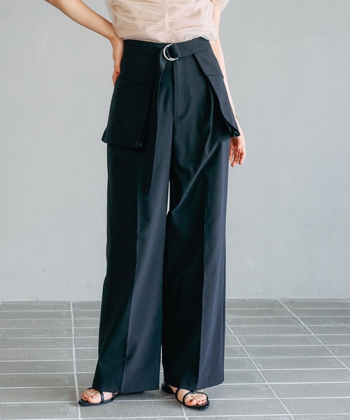 LEPSIM(レプシィム)の「【FOR I SERIES】アウトポケットパンツ2 138607(その他パンツ・レディース・ブラック/チャコールグレー・SMALL/MEDIUM)」の2枚目の写真