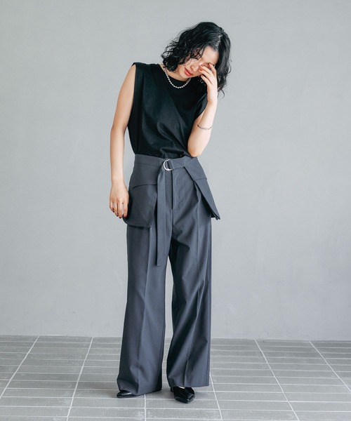 LEPSIM(レプシィム)の「【FOR I SERIES】アウトポケットパンツ2 138607(その他パンツ・レディース・ブラック/チャコールグレー・SMALL/MEDIUM)」の22枚目の写真