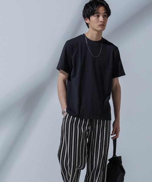 NANO universe（ナノユニバース）の「Anti Soaked(R) 汗染み防止 クルーネックTシャツ（Tシャツ/カットソー・メンズ・トップグレー/ホワイト/ブラック/ベージュ・L/M/S/XL）」の2枚目の写真