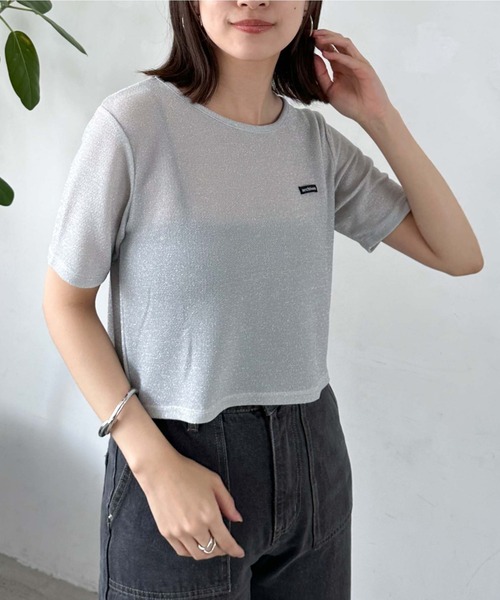 archives（アルシーヴ）の「ラメＪＱちびＴＥＥ（Tシャツ/カットソー・レディース・ピンク/ブラック/グレー・MEDIUM）」の3枚目の写真