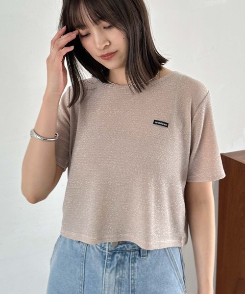 archives（アルシーヴ）の「ラメＪＱちびＴＥＥ（Tシャツ/カットソー・レディース・ピンク/ブラック/グレー・MEDIUM）」の13枚目の写真