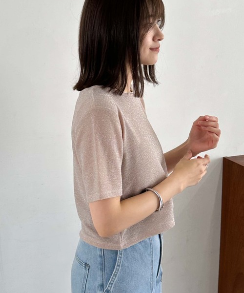 archives（アルシーヴ）の「ラメＪＱちびＴＥＥ（Tシャツ/カットソー・レディース・ピンク/ブラック/グレー・MEDIUM）」の14枚目の写真