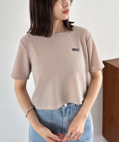 archives（アルシーヴ）の「ラメＪＱちびＴＥＥ（Tシャツ/カットソー・レディース・ピンク/ブラック/グレー・MEDIUM）」の15枚目の写真