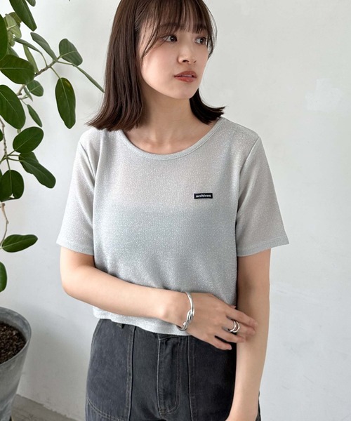 archives（アルシーヴ）の「ラメＪＱちびＴＥＥ（Tシャツ/カットソー・レディース・ピンク/ブラック/グレー・MEDIUM）」の20枚目の写真