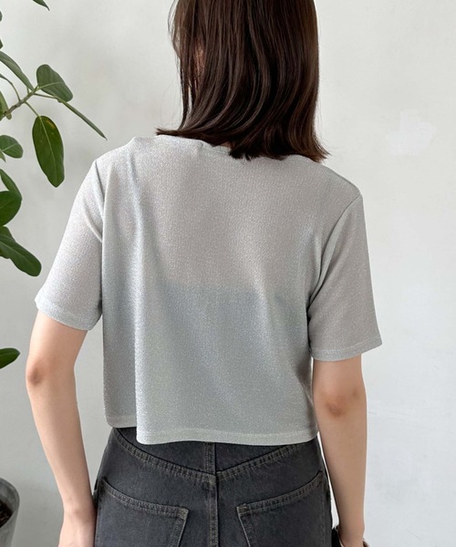 archives（アルシーヴ）の「ラメＪＱちびＴＥＥ（Tシャツ/カットソー・レディース・ピンク/ブラック/グレー・MEDIUM）」の21枚目の写真