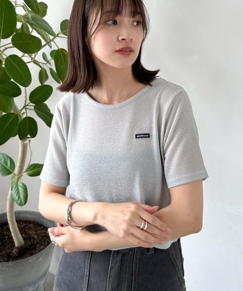 archives（アルシーヴ）の「ラメＪＱちびＴＥＥ（Tシャツ/カットソー・レディース・ピンク/ブラック/グレー・MEDIUM）」の22枚目の写真