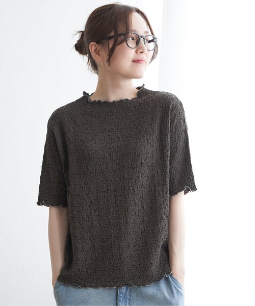 LBC(エルビーシー)の「ラッセルポコポコ半袖Tシャツ(Tシャツ/カットソー・レディース・ライム/チャコール/オフホワイト/ブルー・M)」の3枚目の写真