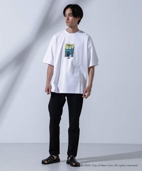 NANO universe（ナノユニバース）の「GOOD ROCK SPEED×Anti Soaked(R)  汗染み防止 「NEW YORK CITY」② クルーネックビッグTシャツ（Tシャツ/カットソー・メンズ・ホワイト・M/L/S）」の8枚目の写真