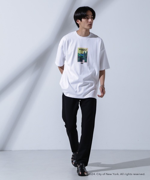 NANO universe（ナノユニバース）の「GOOD ROCK SPEED×Anti Soaked(R)  汗染み防止 「NEW YORK CITY」② クルーネックビッグTシャツ（Tシャツ/カットソー・メンズ・ホワイト・M/L/S）」の7枚目の写真