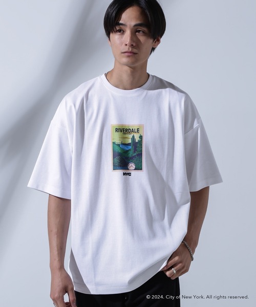 NANO universe（ナノユニバース）の「GOOD ROCK SPEED×Anti Soaked(R)  汗染み防止 「NEW YORK CITY」② クルーネックビッグTシャツ（Tシャツ/カットソー・メンズ・ホワイト・M/L/S）」の2枚目の写真