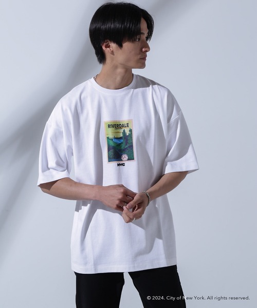 NANO universe（ナノユニバース）の「GOOD ROCK SPEED×Anti Soaked(R)  汗染み防止 「NEW YORK CITY」② クルーネックビッグTシャツ（Tシャツ/カットソー・メンズ・ホワイト・M/L/S）」の3枚目の写真