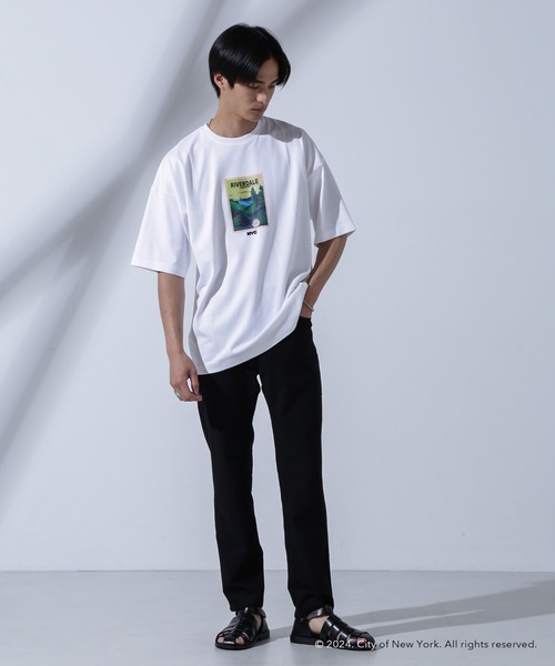 NANO universe（ナノユニバース）の「GOOD ROCK SPEED×Anti Soaked(R)  汗染み防止 「NEW YORK CITY」② クルーネックビッグTシャツ（Tシャツ/カットソー・メンズ・ホワイト・M/L/S）」の9枚目の写真