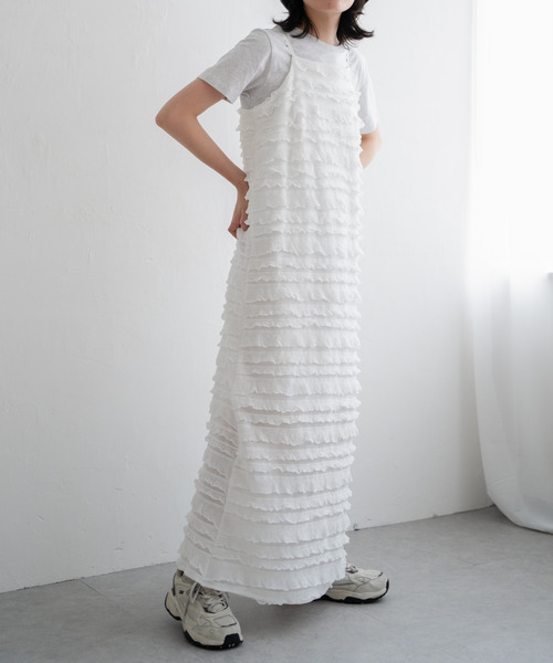 VENCEEXCHANGE（ヴァンスエクスチェンジ）の「チュールティアードワンピース（ワンピース・レディース・ブラック/ホワイト・FREE）」の22枚目の写真