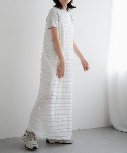 VENCEEXCHANGE（ヴァンスエクスチェンジ）の「チュールティアードワンピース（ワンピース・レディース・ブラック/ホワイト・FREE）」の20枚目の写真