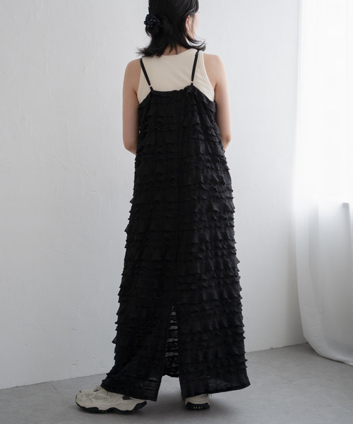 VENCEEXCHANGE（ヴァンスエクスチェンジ）の「チュールティアードワンピース（ワンピース・レディース・ブラック/ホワイト・FREE）」の16枚目の写真