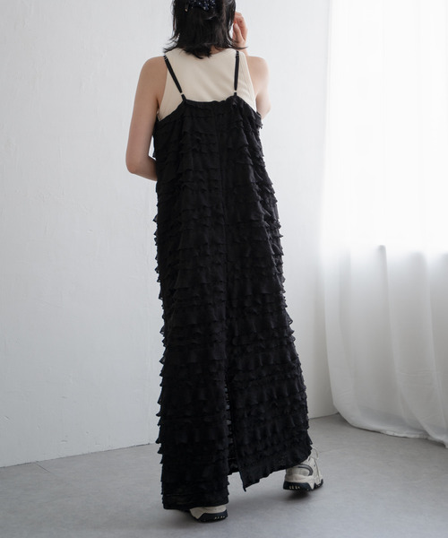 VENCEEXCHANGE（ヴァンスエクスチェンジ）の「チュールティアードワンピース（ワンピース・レディース・ブラック/ホワイト・FREE）」の15枚目の写真