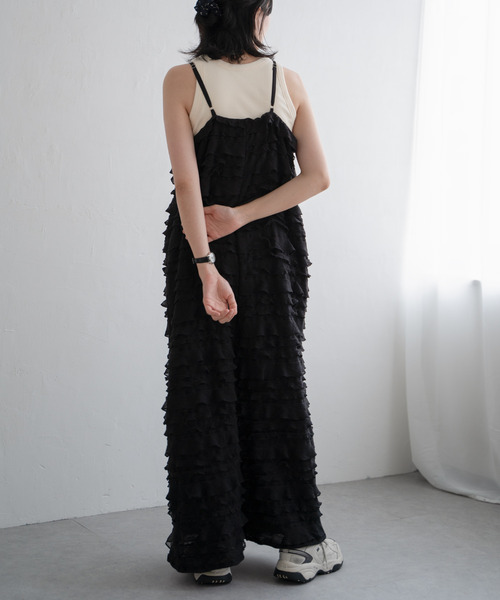 VENCEEXCHANGE（ヴァンスエクスチェンジ）の「チュールティアードワンピース（ワンピース・レディース・ブラック/ホワイト・FREE）」の11枚目の写真