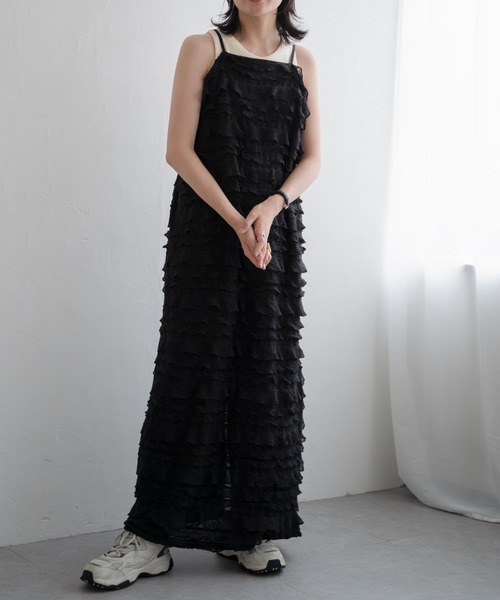 VENCEEXCHANGE（ヴァンスエクスチェンジ）の「チュールティアードワンピース（ワンピース・レディース・ブラック/ホワイト・FREE）」の10枚目の写真