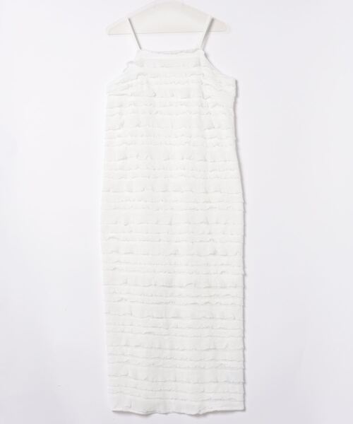 VENCEEXCHANGE（ヴァンスエクスチェンジ）の「チュールティアードワンピース（ワンピース・レディース・ブラック/ホワイト・FREE）」の3枚目の写真