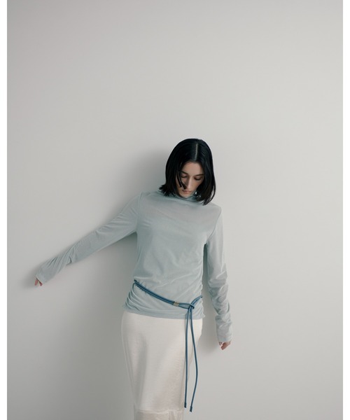 【セール】フロッキーチュールドレープＴＯＰＳ（Tシャツ/カットソー）｜MIESROHE（ミースロエ）