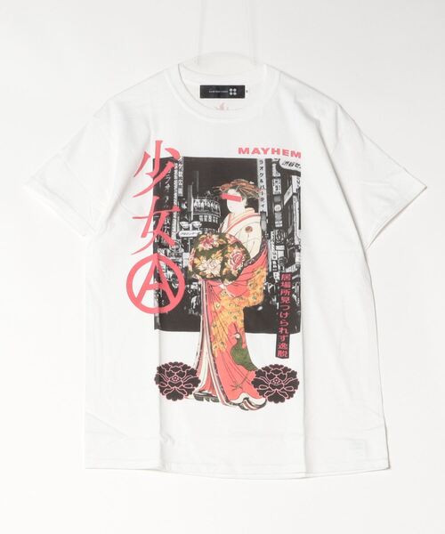 SAMURAI CORE(サムライコア)の「【SAMURAI CORE x MAYHEM】Graphic Design T(Tシャツ/カットソー・メンズ・ホワイト/ブラック・LARGE/MEDIUM)」の1枚目の写真