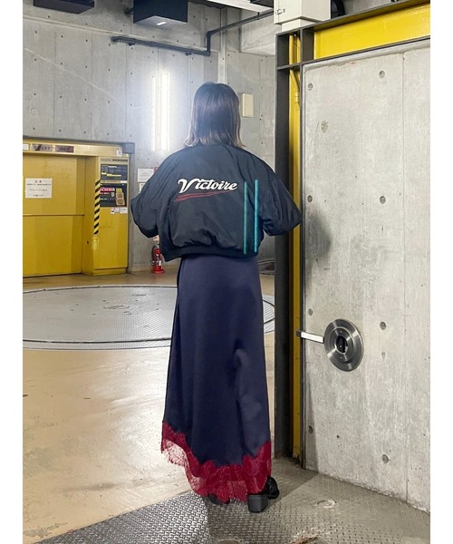 EVRIS(エヴリス)の「レースドッキングギャザーワンピース(ワンピース・レディース・ブラック/その他1/ネイビー・FREE)」の9枚目の写真