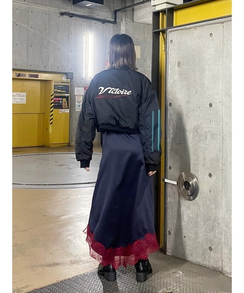 EVRIS(エヴリス)の「レースドッキングギャザーワンピース(ワンピース・レディース・ブラック/その他1/ネイビー・FREE)」の8枚目の写真