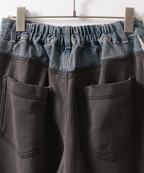 PAGEBOY（ページボーイ）の「ドッキングデニムパンツ（デニムパンツ・レディース・ブルー/ブラック・FREE）」の10枚目の写真