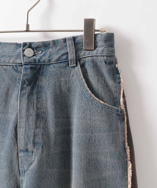 PAGEBOY（ページボーイ）の「ドッキングデニムパンツ（デニムパンツ・レディース・ブルー/ブラック・FREE）」の9枚目の写真