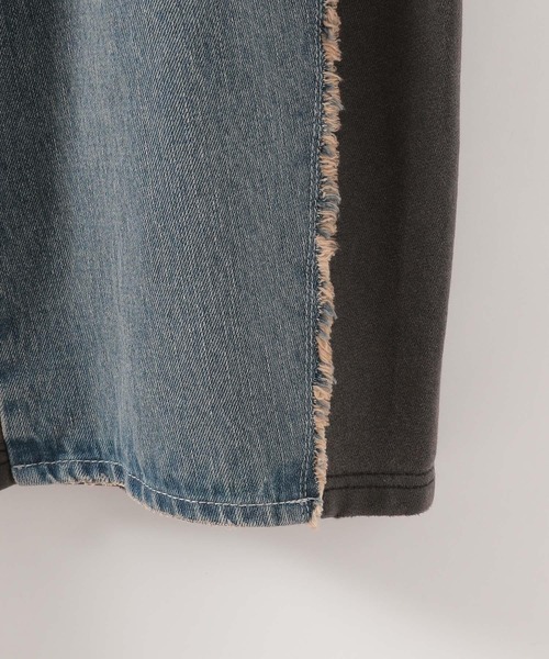 PAGEBOY（ページボーイ）の「ドッキングデニムパンツ（デニムパンツ・レディース・ブルー/ブラック・FREE）」の7枚目の写真