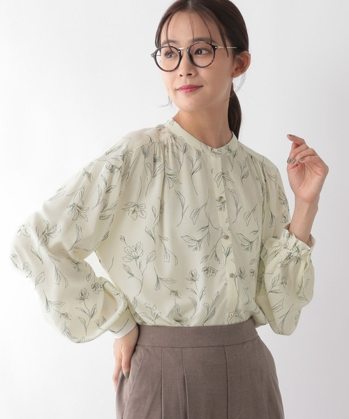 akiです✩.*˚ セール】さらさらリラックスプリントブラウス/115539（シャツ/ブラウス