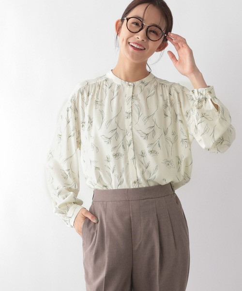 セール】さらさらリラックスプリントブラウス/115539（シャツ/ブラウス