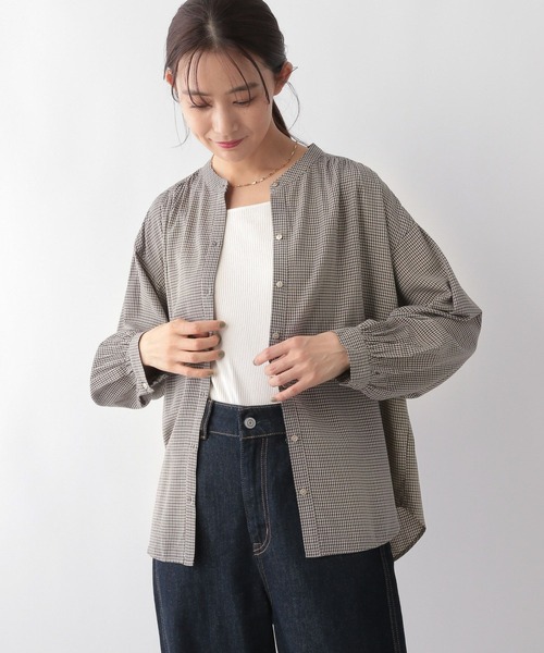 セール】さらさらリラックスプリントブラウス/115539（シャツ/ブラウス